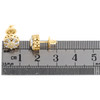 10K Two Tone Gold Genuine Diamond Unisex Floral 9mm Flower Stud Earrings 0.16 CT