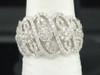 Ladies 10K White Gold Diamond Engagement Ring Designer Wedding Band Set 1.06 Ct.