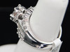 Ladies 14K White Gold Diamond Engagement Ring Flower Wedding Bridal 3.00 Ct.