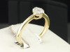 Ladies 10K Yellow Gold Round Cut Diamond Engagement Ring Bridal Set 0.31 Ct.