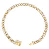10K Yellow Gold Genuine Diamond Unisex 4mm Miami Cuban Link 7" Bracelet 1.95 CT