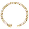 10K Yellow Gold Genuine Diamond Unisex 6mm Miami Cuban Link 7" Bracelet 2.75 CT