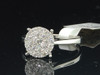 Diamond Engagement Ring 10K White Gold Round Cut 0.46 Ct Halo Design