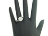 Diamond Engagement Ring 10K White Gold Round Cut 0.46 Ct Halo Design