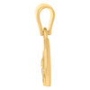 10K Yellow Gold Round CZ Women's 0.65" Love Charm Journey Sideways Heart Pendant