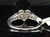 Diamond Heart Ring Ladies 14K White Gold Princess Cut Love Promise Design 1/4 Ct