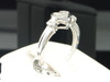 Diamond Heart Ring Ladies 14K White Gold Princess Cut Love Promise Design 1/4 Ct