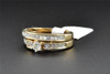 Solitaire Diamond Bridal Set 14K Yellow Gold Engagement Ring Wedding Band 1 Ct