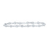 Sterling Silver Diamond 6mm Square Teardrop & Infinity Link Bracelet 1/4 CT | 7"