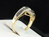 Ladies 14K Yellow Gold .53 Ct. Round Black Diamond Engagement Ring Wedding Band