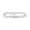 Sterling Silver Diamond Women's 7.5mm Marquise & X Tennis Bracelet 1/3 CT | 7"