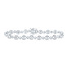 Sterling Silver Diamond Women's 7mm D/C Round Link Tennis Bracelet 1/3 CT | 7"