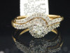 Ladies 14K Yellow Gold Diamond Engagement Ring Wedding Band Bridal Set 0.67 Ct.