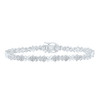 Sterling Silver Diamond Women's 6.75mm Cluster XO Tennis Bracelet 1/3 CT | 7"