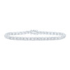925 Sterling Silver Diamond Women's Basket Square Tennis Bracelet 1/3 CT | 7"