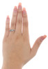 Black Solitaire Princess Cut Diamond Wedding Engagement Ring 925 Sterling Silver