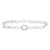 925 Sterling Silver Real Diamond Women's Bar Oval Link Tennis 7" Bracelet 1/5 CT