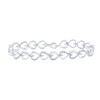 Sterling Silver Diamond 6mm Swirling Heart Link Tennis Bracelet 7.25" | 1/20 CT Sterling Silver Diamond 6mm Swirling Heart Link Tennis Bracelet 7.25" | 1/20 CT