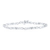 Sterling Silver Diamond 5mm Heart & Infinity MOM Tennis Bracelet 1/4 CT | 7.25" Sterling Silver Diamond 5mm Heart & Infinity MOM Tennis Bracelet 1/4 CT | 7.25"
