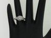 Ladies 10K White Gold Pave Diamond Engagement Ring Bridal Wedding Band 0.25 Ct.