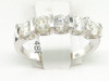 14K Ladies White Gold 5 Round Stones 1 ct Diamond Engagement Band Wedding Ring