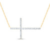 10K Yellow Gold Genuine Diamond Women's Sideways Latin Cross 18" Necklace 1/3 CT 10K Yellow Gold Genuine Diamond Women's Sideways Latin Cross 18" Necklace 1/3 CT