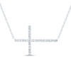 10K White Gold Genuine Diamond Women's Sideways Latin Cross 18" Necklace 1/3 CT 10K White Gold Genuine Diamond Women's Sideways Latin Cross 18" Necklace 1/3 CT