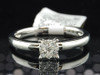 Diamond Engagement Ring 18K White Gold Round Cut 0.16 Ct - Larissa Collection