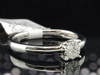 Diamond Engagement Ring 18K White Gold Round Cut 0.16 Ct - Larissa Collection