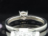 Diamond Engagement Ring 18K White Gold Round Cut 0.16 Ct - Larissa Collection