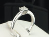 Diamond Engagement Ring 18K White Gold Round Cut 0.16 Ct - Larissa Collection