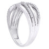 Diamond Infinity Style Wedding Band 10K White Gold Round Cut Ladies Ring 0.20 Ct