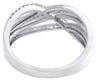 Diamond Infinity Style Wedding Band 10K White Gold Round Cut Ladies Ring 0.20 Ct