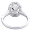 14K White Gold Lab Grown Diamond Solitaire Oval Halo Split Bridal Set 2.75 CT