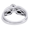 Diamond Wedding Bridal Set 10K White Gold Cluster Engagement Ring 0.33 Ct.