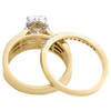 14K Yellow Gold Lab Created Oval Diamond Solitaire Engagement Bridal Set 2.81 CT