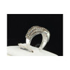 Ladies .925 Sterling Silver Brown Champagne Diamond Engagement Ring Wedding Band