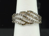 Ladies .925 Sterling Silver Brown Champagne Diamond Engagement Ring Wedding Band