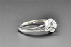 Solitaire Diamond Engagement Ring 10K White Gold Round Cut Swivel Design 0.15 Ct