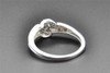 Solitaire Diamond Engagement Ring 10K White Gold Round Cut Swivel Design 0.15 Ct