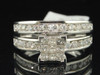 Ladies 14K White Gold Diamond Engagement Ring Wedding Band Bridal Set 1.00 Ct.