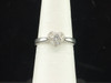 Diamond Engagement Ring Princess Cut 14K White Gold Love Heart Shape 0.37 CT