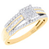 Diamond Engagement Wedding Ring 14K Yellow Gold Princess & Baguette Cut 0.37 Ct.