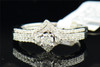 Diamond Engagement Solitaire Ring Ladies White Gold Wedding Bridal Set 1/2 Tcw.