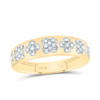 10K Yellow Gold Real Diamond Women's 4 Leaf Clover Ring Anniversary Band 1/6 CT