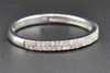 Diamond Wedding Band 10K White Gold Round Cut Ladies 2 Row Prong Ring 0.16 Ct