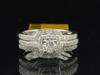3 Piece Diamond Wedding Bridal Set White Gold Solitaire Engagement Ring 0.75 Ct.
