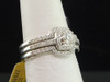 3 Piece Diamond Wedding Bridal Set White Gold Solitaire Engagement Ring 0.75 Ct.