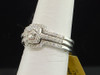 3 Piece Diamond Wedding Bridal Set White Gold Solitaire Engagement Ring 0.75 Ct.