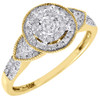 Diamond Engagement Ring Ladies 10K Yellow Gold Wedding Round Solitaire 0.28 Ct.
